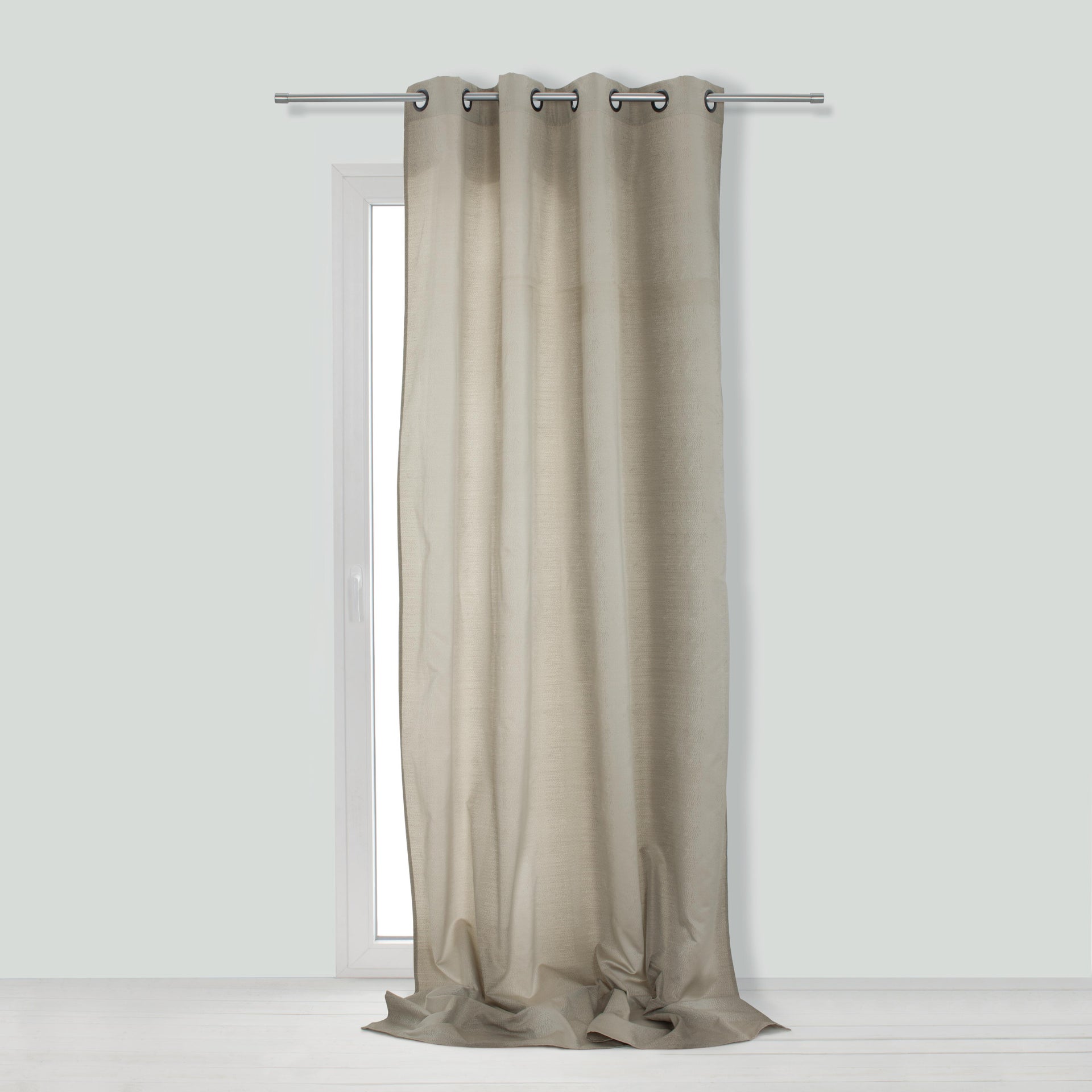 JULES - Tenda con occhielli beige, al pezzo, 140x250 cm