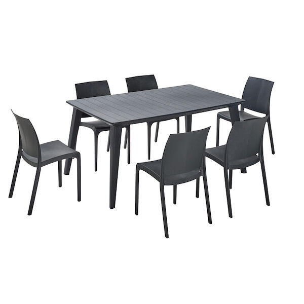 Tavolo Da Giardino Keter Lima - Lungo 160cm, Per 6 Persone, Bianco Resistente - Foto 3