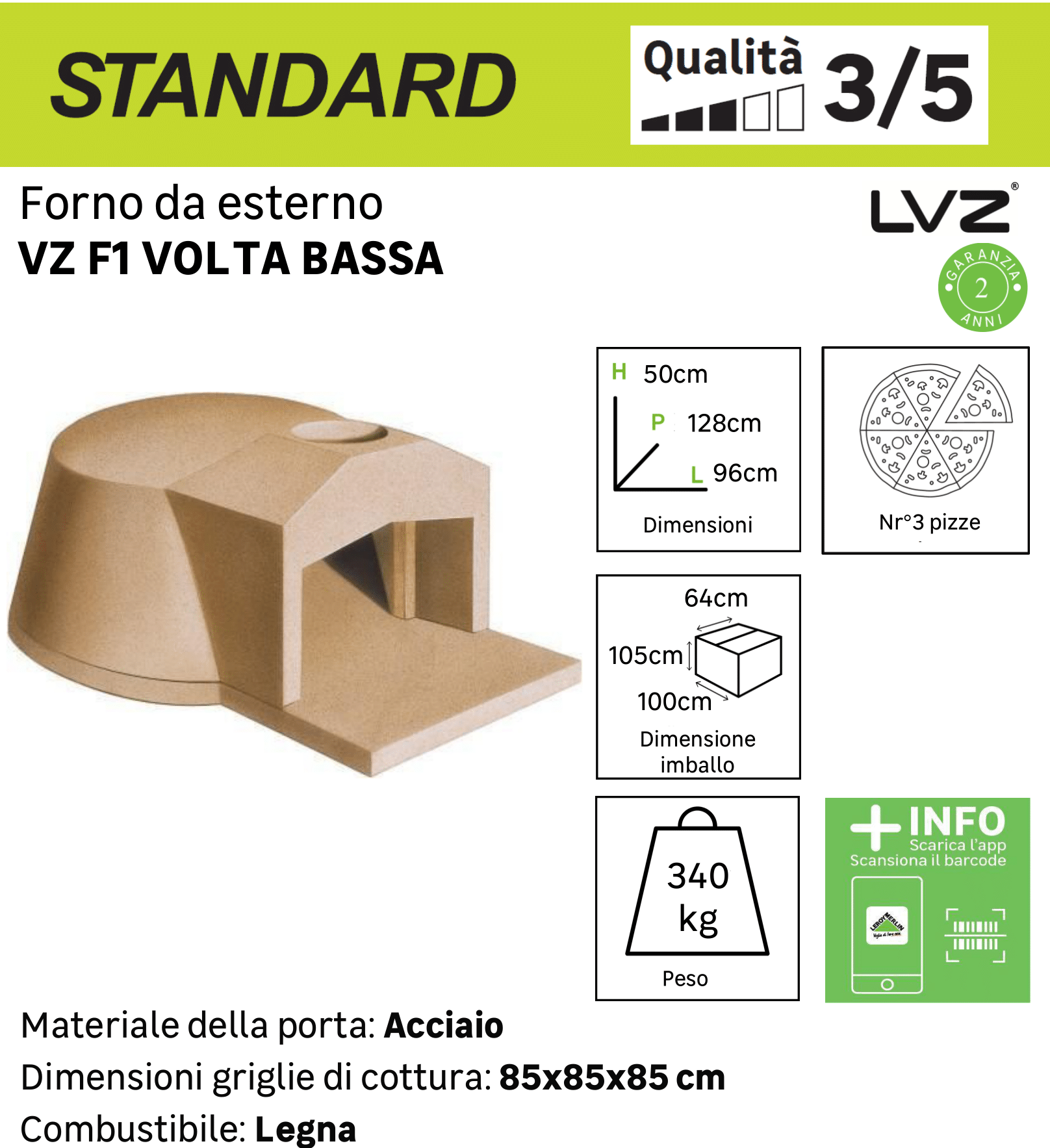 Forno da esterno LINEA VZ F1 | Leroy Merlin