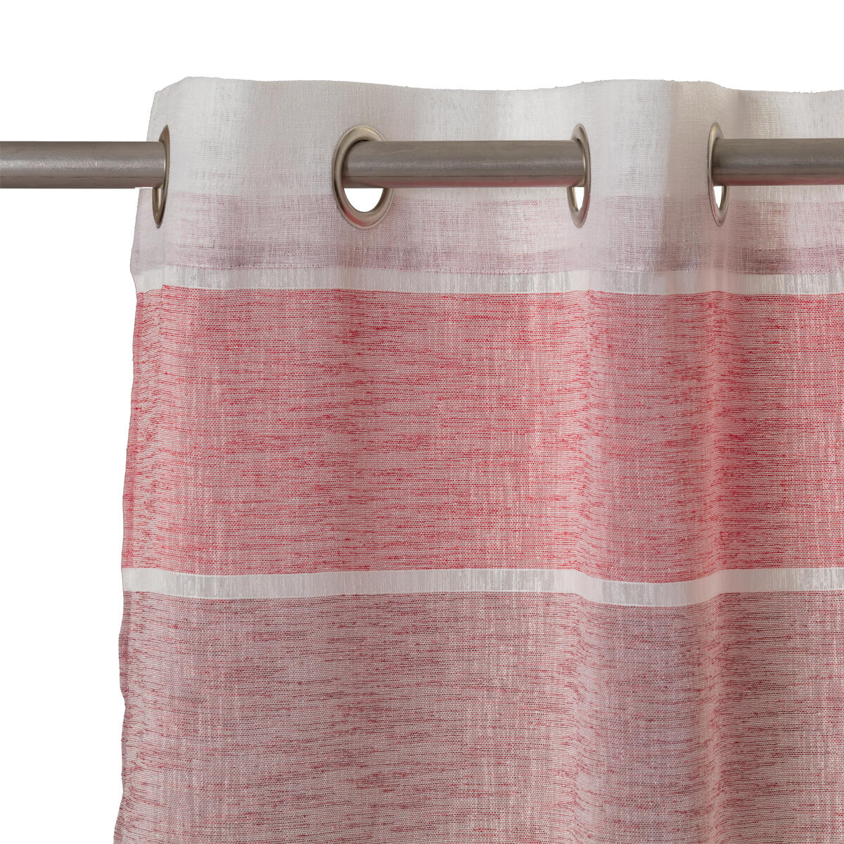 Tenda INSPIRE Lea rosso occhielli 140 x 280 cm | Leroy Merlin