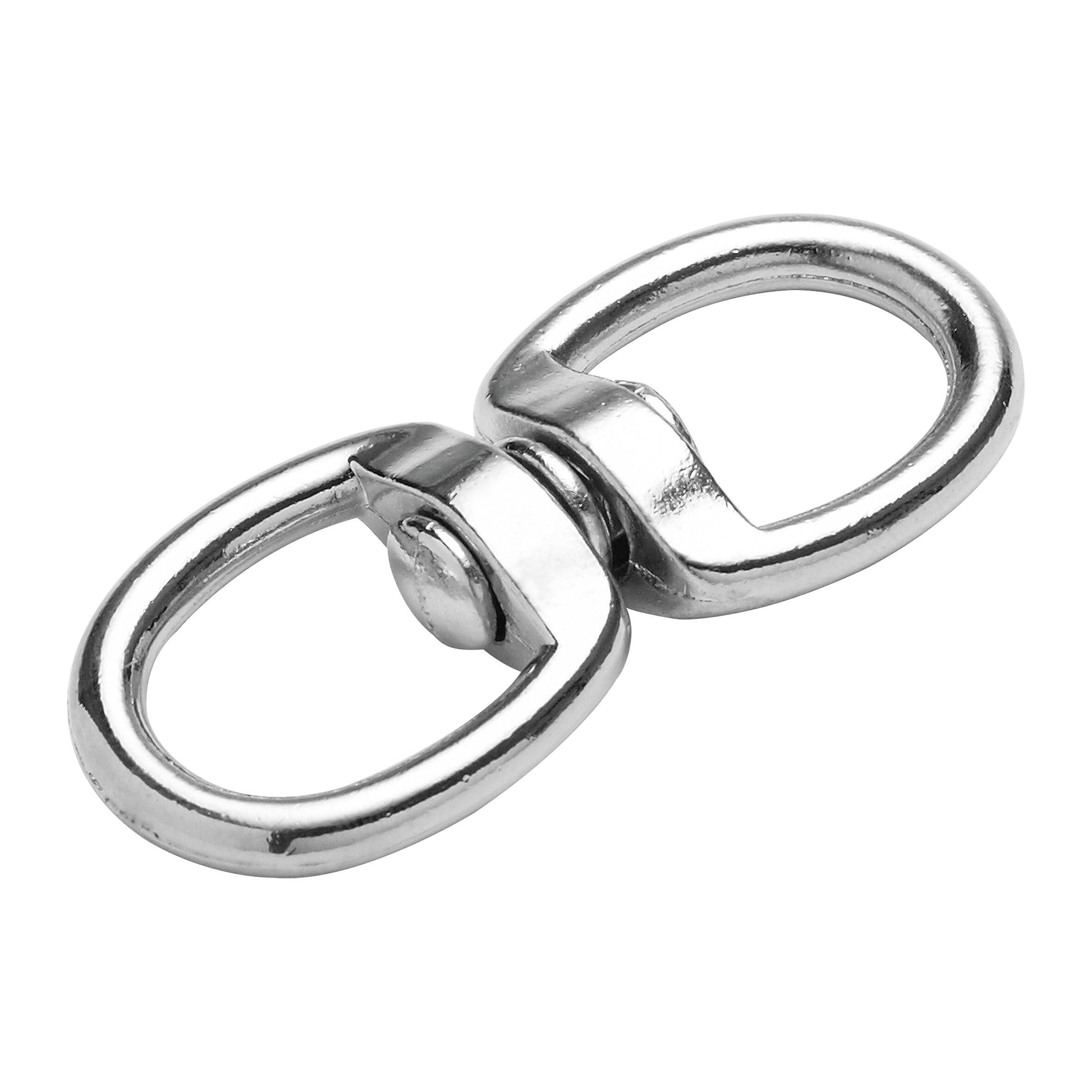 Tyenaza Doppio Grillo Girevole, In Acciaio Inox, A Doppia Ganasca, Antiruggine, Universale, Con Anello Girevole Per Collegamento Di Sollevamento Hardware (12 Mm - 4