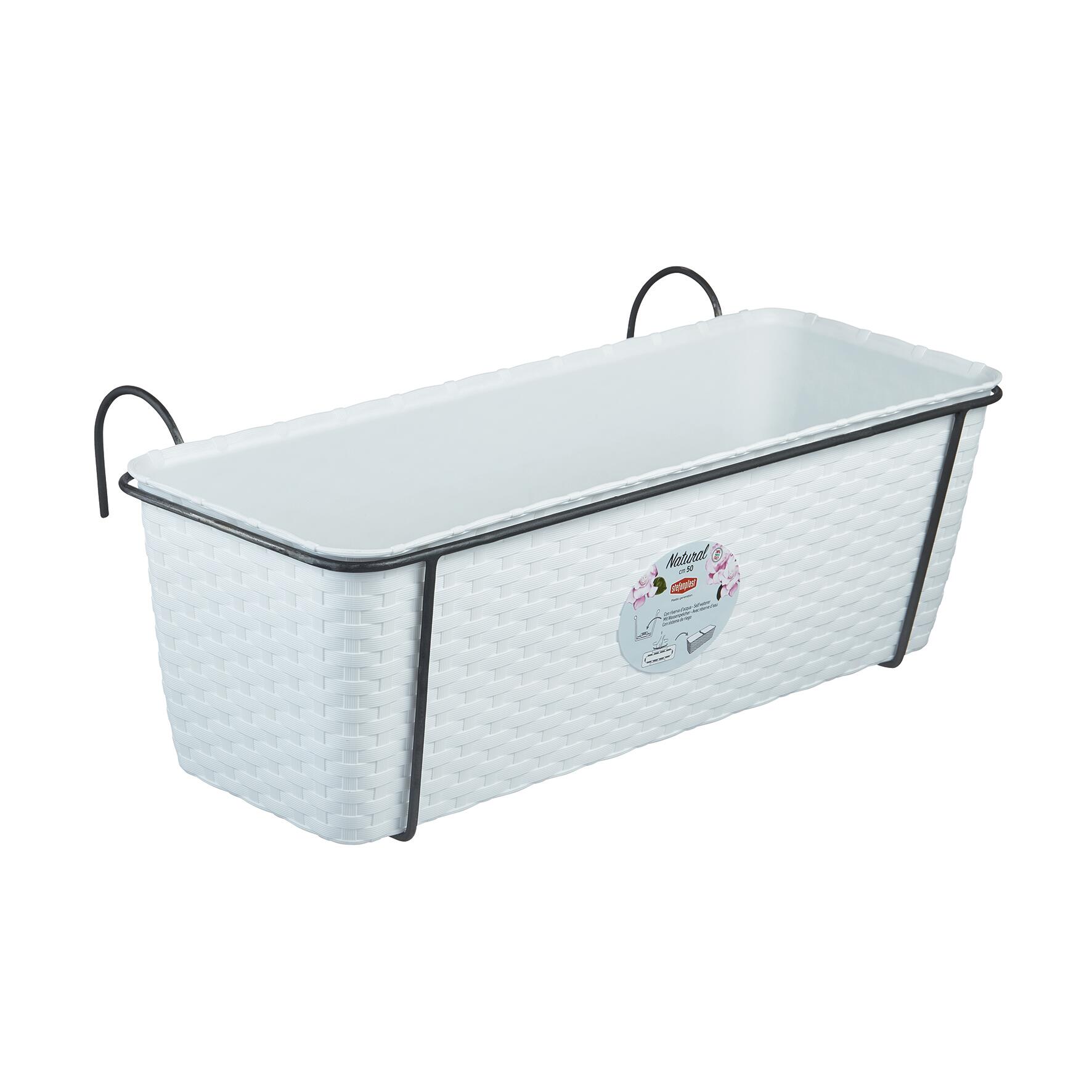 Stefanplast Vaso Gaia Rettangolare Riserva Acqua Bianco 50cm - PagineGialle