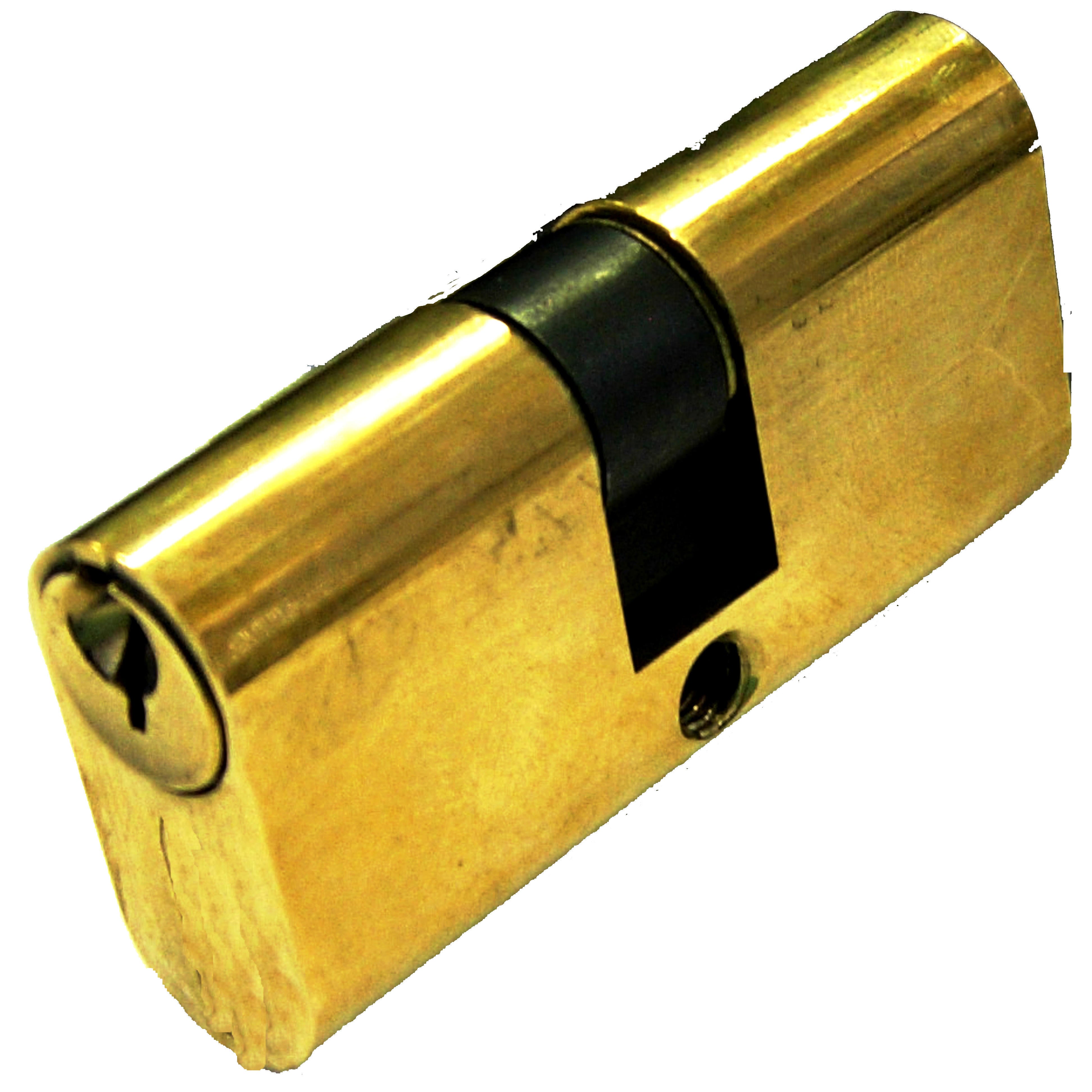 Cilindo ovale 2302CS 28 + 28 mm, 2 ingressi chiave in acciaio ottonato - 1