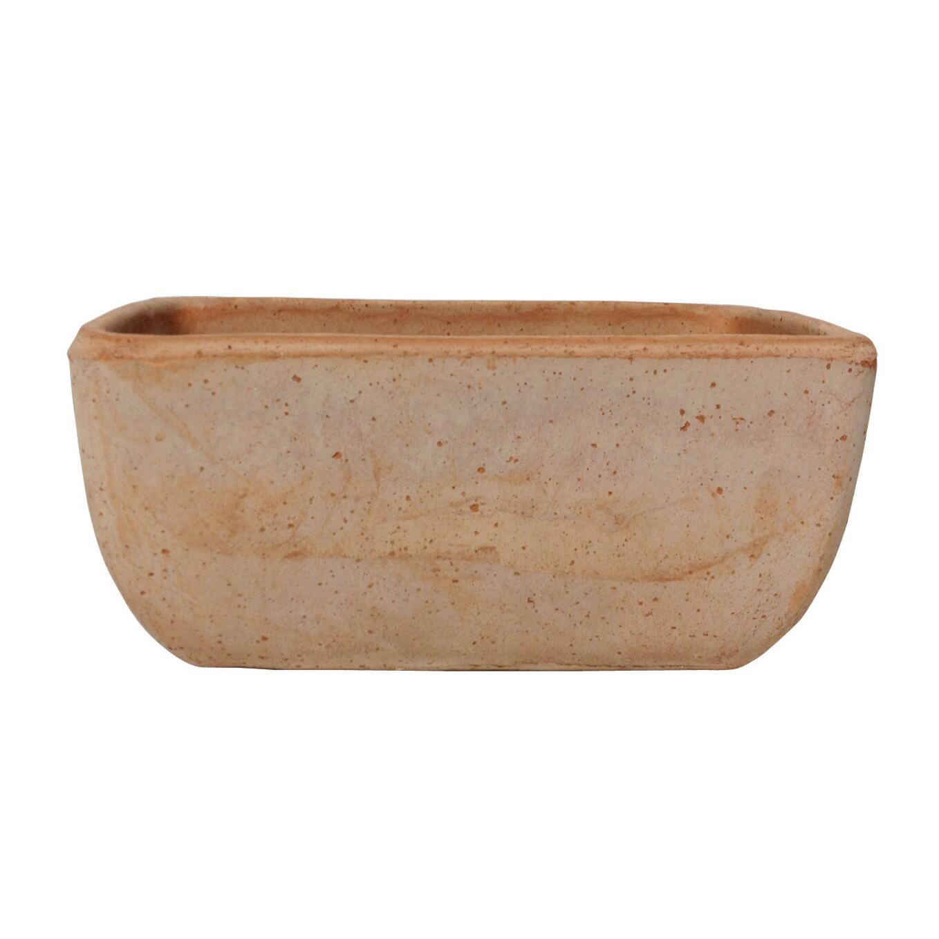 Fioriera Liscia in terracotta colore H 13 cm, L 16 x P 30 cm