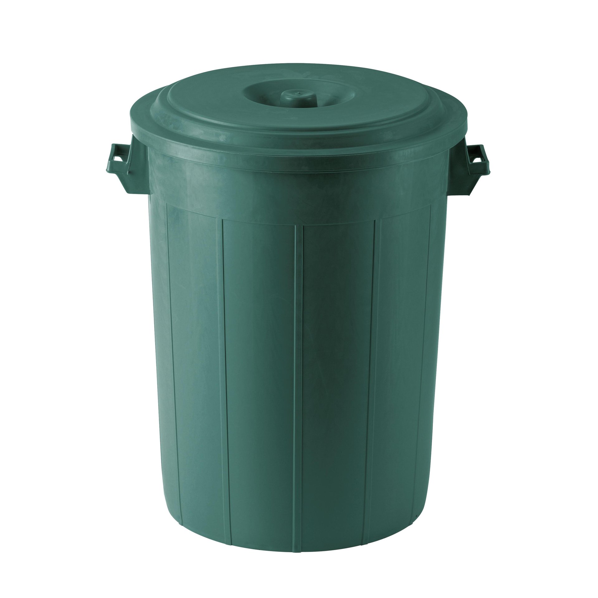 Bidone in plastica STEFANPLAST con coperchio 70 L,