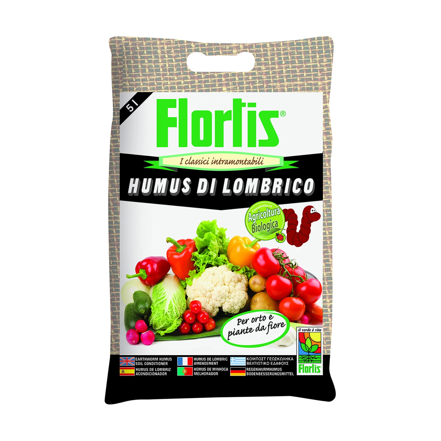 BIOTICA Humus di lombrico 100% biologico HUMICUM - 50 Litri