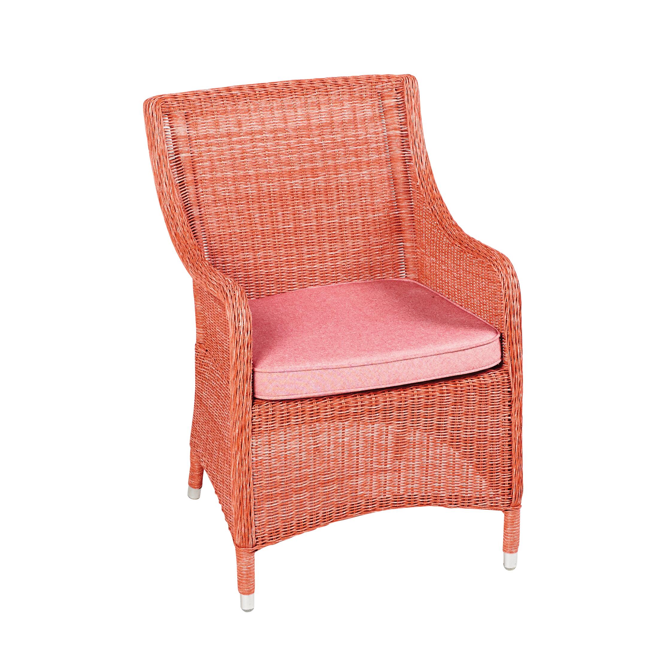 Poltrona Da Giardino Con Cuscino Davos NATERIAL Con Braccioli In Alluminio Seduta In Rattan Sintetico Antracite 82509566