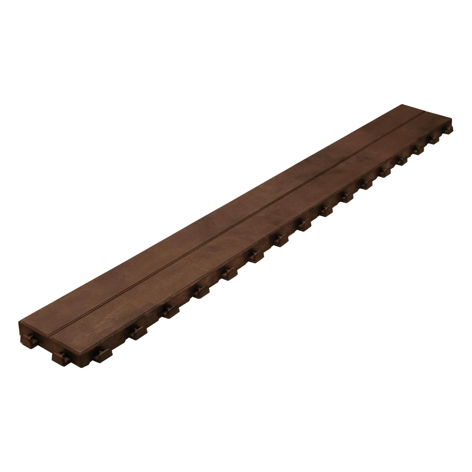 Listone da incastro Effetto legno in polipropilene L 118 x H 14.5 cm, Sp 32 mm marrone
