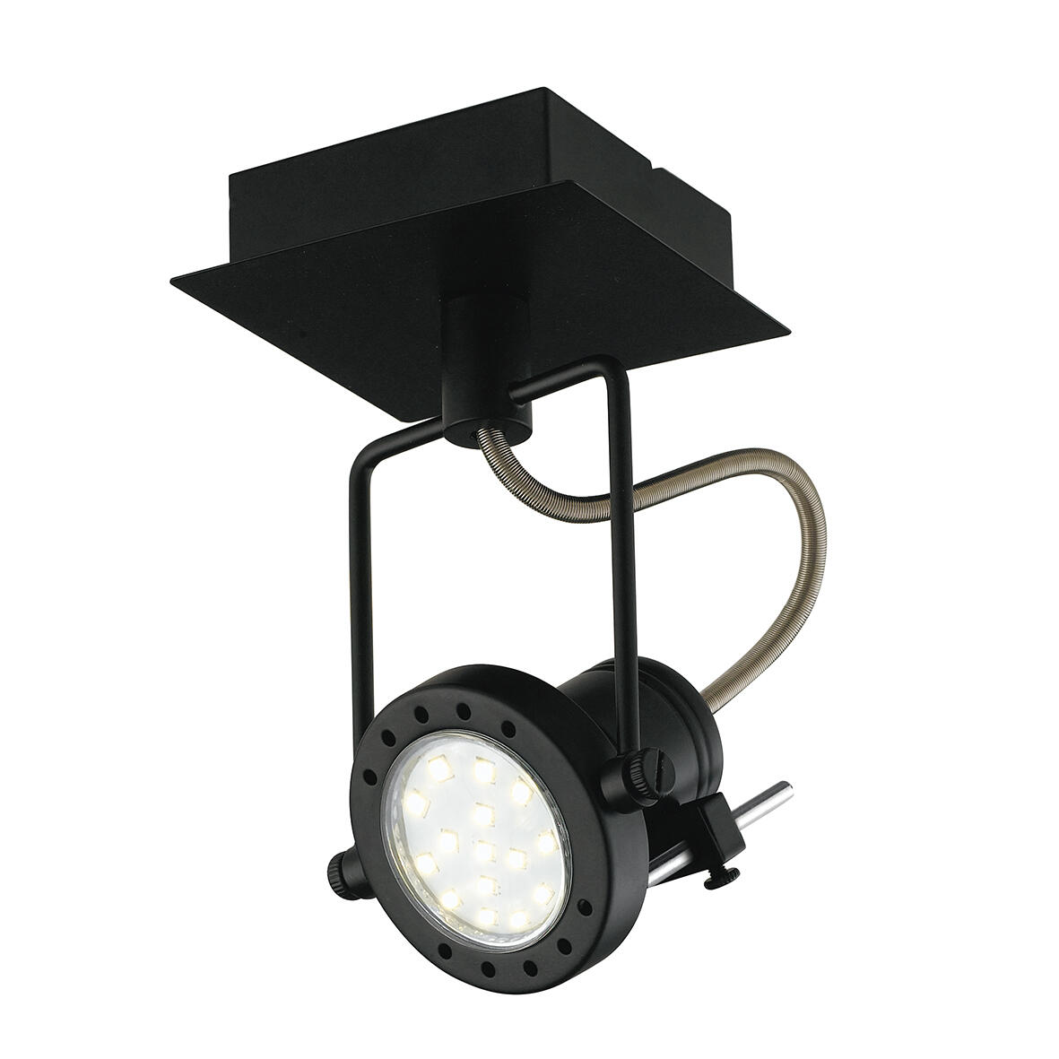 Faretto a parete con sorgente luminosa Techno nero, in metallo, 5W IP20 ...