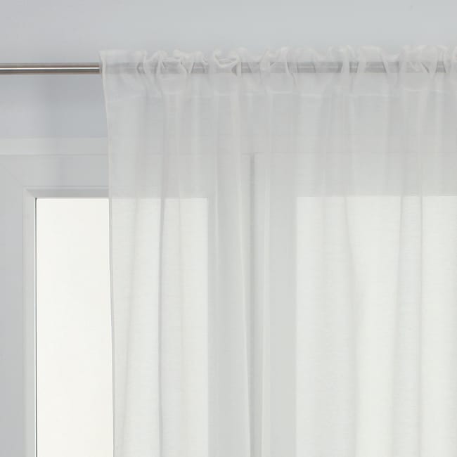 Tenda Semi-filtrante Julia Bianco Fettuccia Con Passanti Nascosti 140x295 Cm 83726966 Tenda Semi-filtrante Julia Bianco Fettuccia Con Passanti Nascosti 140x295 Cm 83726966