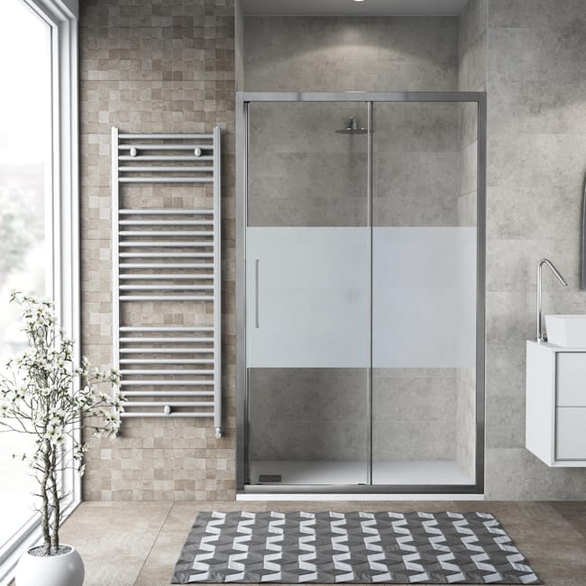 Porta Doccia Scorrevole Record 142 Cm H 195 Cm In Vetro Temprato Spessore 6 Mm Serigrafato Cromato Leroy Merlin Porta Doccia Europa Leroy Merlin