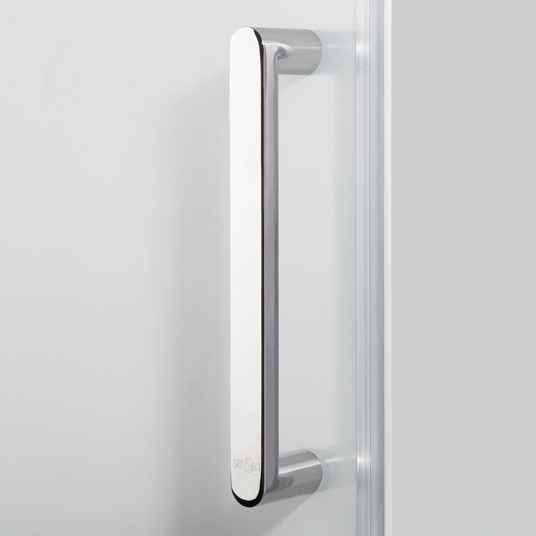 Porta doccia scorrevole Quad 120 cm, H 190 cm in vetro, spessore 6 mm serigrafato cromato - 8
