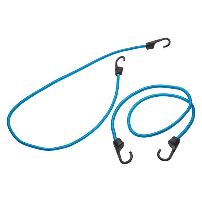 Corda elastica con gancio blu L 1.2 m x Ø 9 mm 2 pezzi - 1