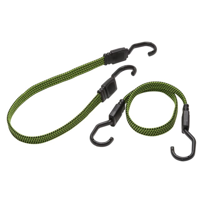 Corda elastica con gancio verde e nero L 0.6 m x Ø 18 mm 2 pezzi - 1