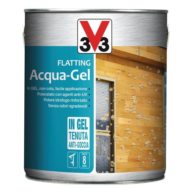 Vernice per legno da esterno liquido V33 Acqua-Gel 2.5 L incolore lucido - 1