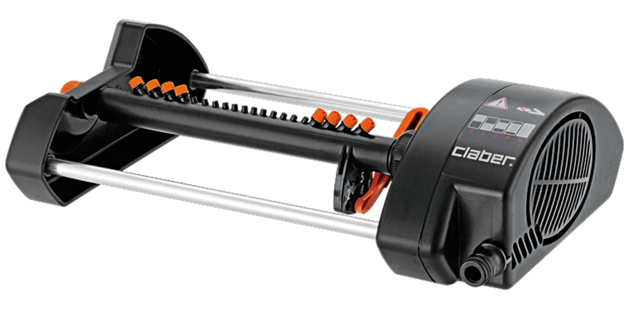 Promo Claber 8740 Compact-160 + Raccordo Rapido 8606 - Irrigatore Oscillante Compatto Per Piccoli Giardini, Con Attacco Automatico Per Tubo - 3