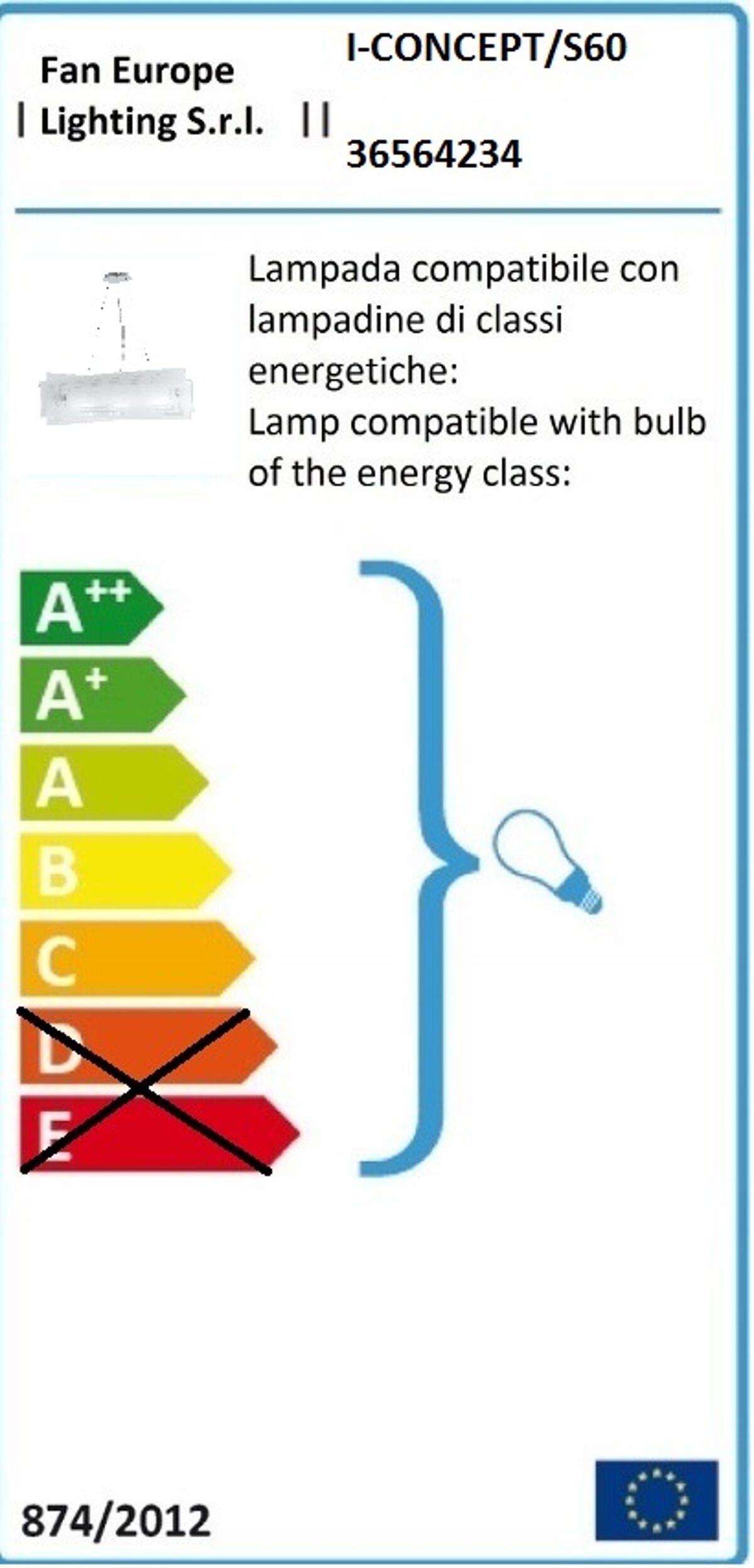 Lampadario Classico Concept Bianco, Trasparente In Vetro, D. 60 Cm, L ...