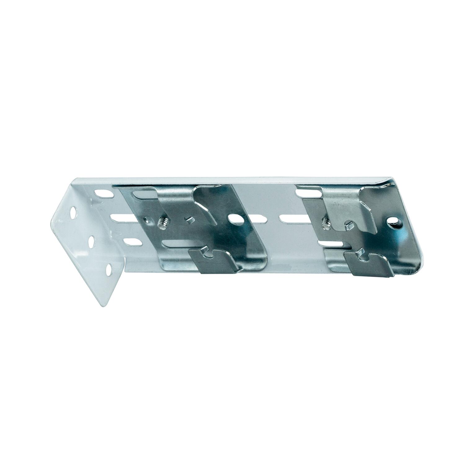 Supporto per binario doppio Piastrine laterali L 8.5 cm bianco
