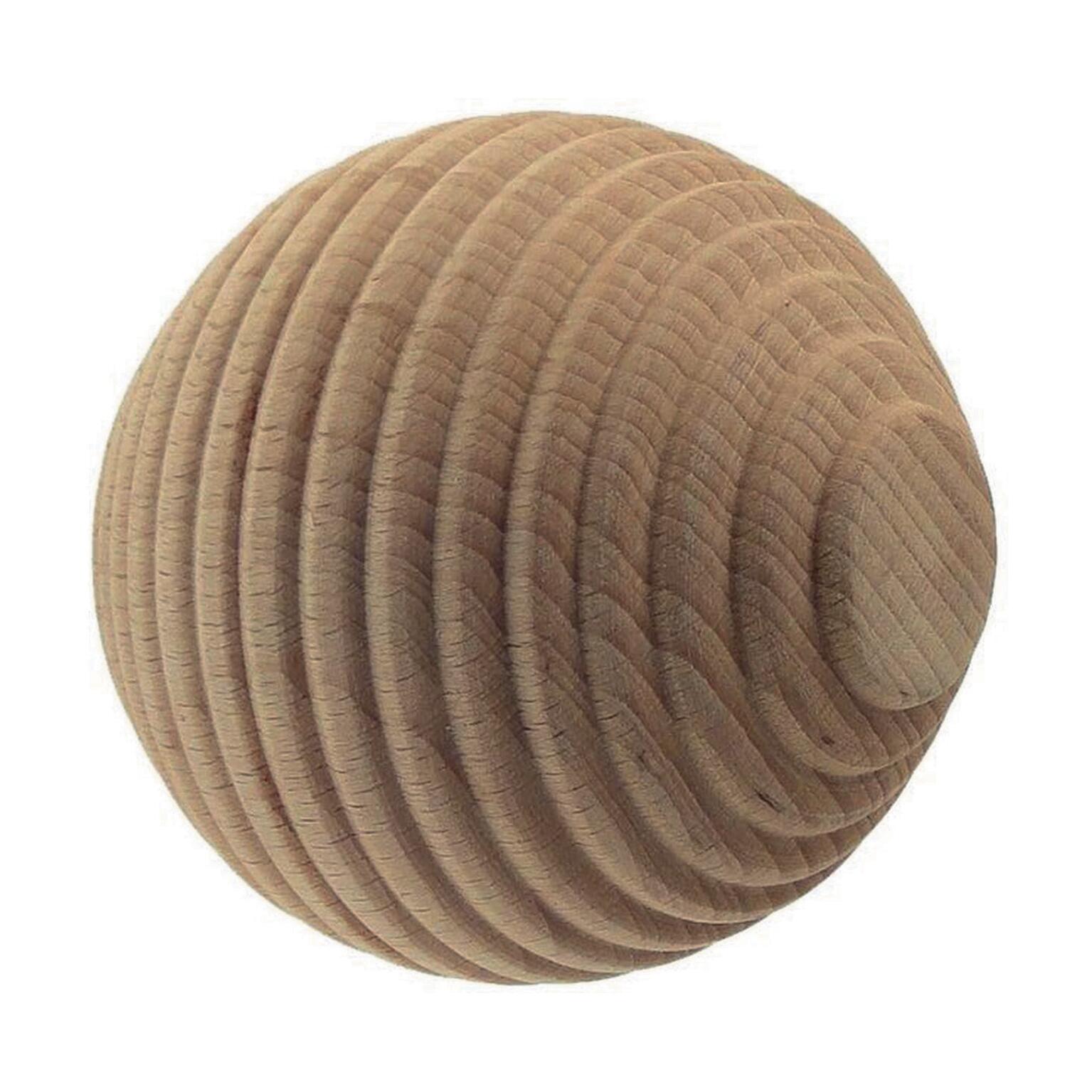 Finale per bastone Aosta pomolo in legno Ø28mm faggio grezzo Set di 2 pezzi