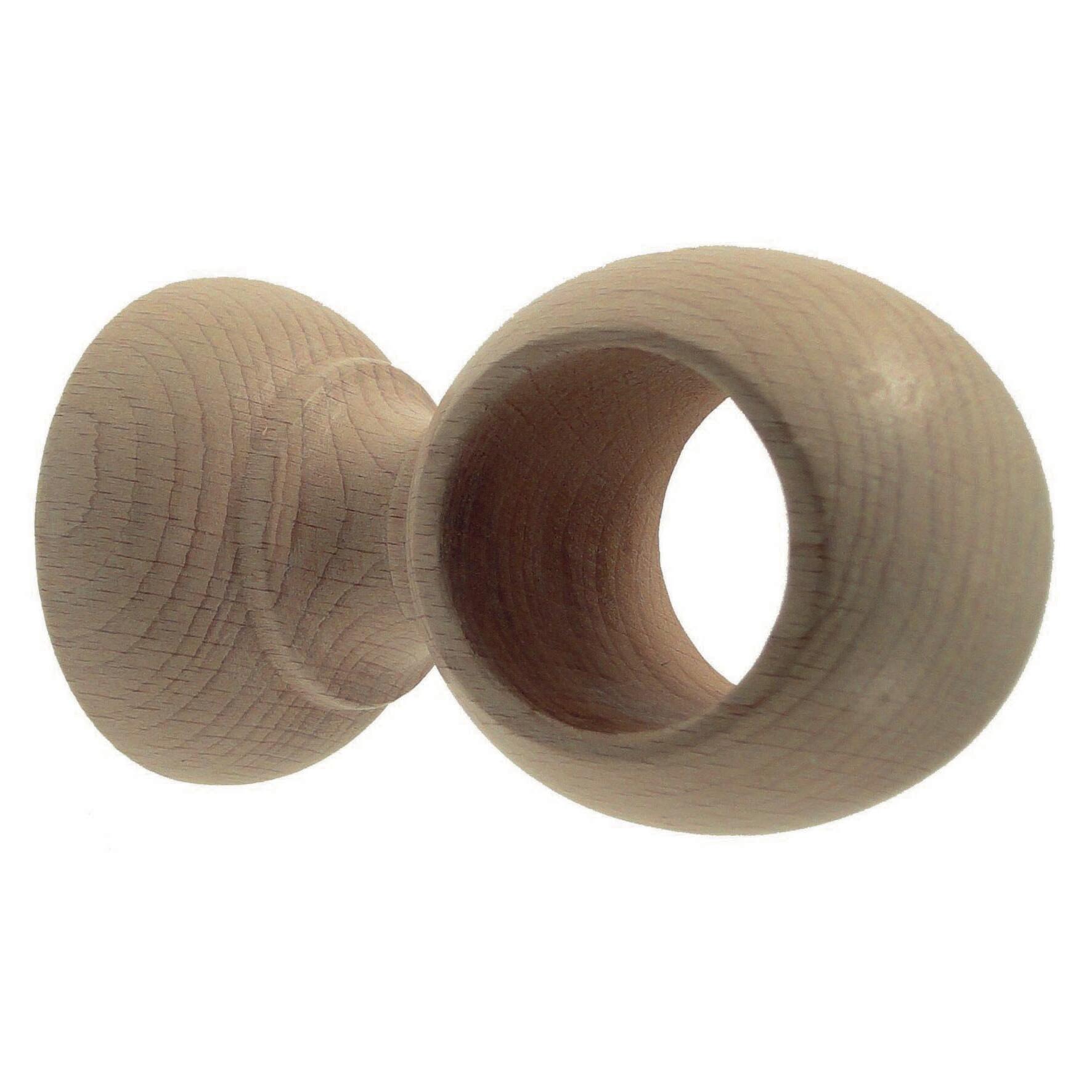 Supporto singolo aperto Ø35mm Malmo in legno rovere sbiancato 10cm