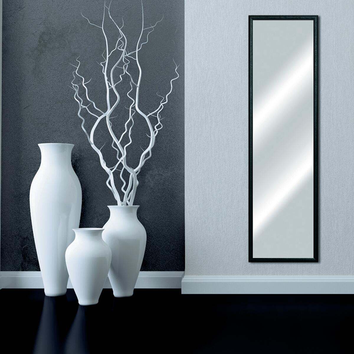 Specchio A Parete Rettangolare Bomber Nero 44x144 Cm Leroy Merlin