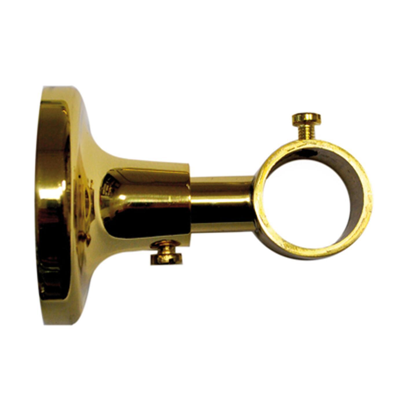 Supporto singolo chiuso Ø20mm Volga in metallo ottone lucido 5.5cm