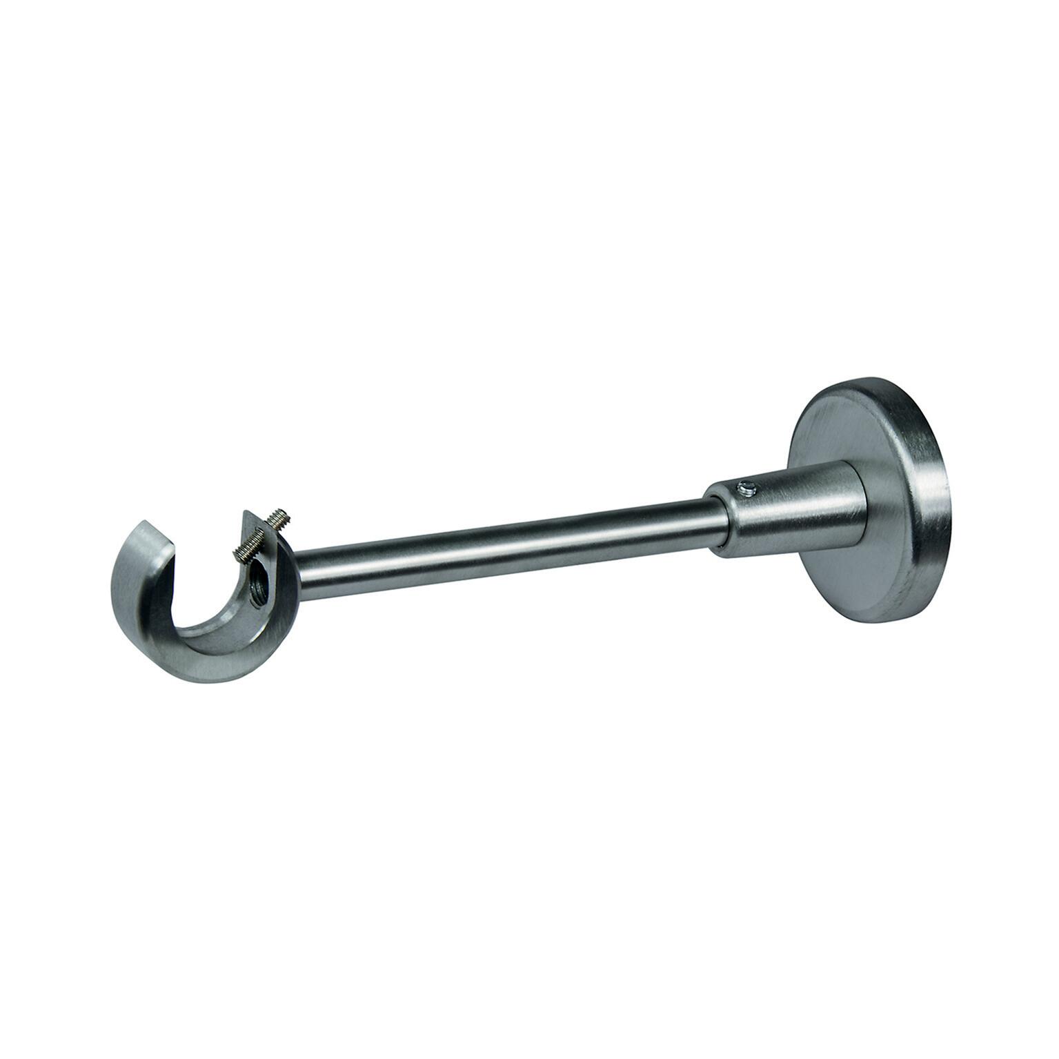 Supporto singolo aperto Ø20mm Time in metallo acciaio satinato 18cm