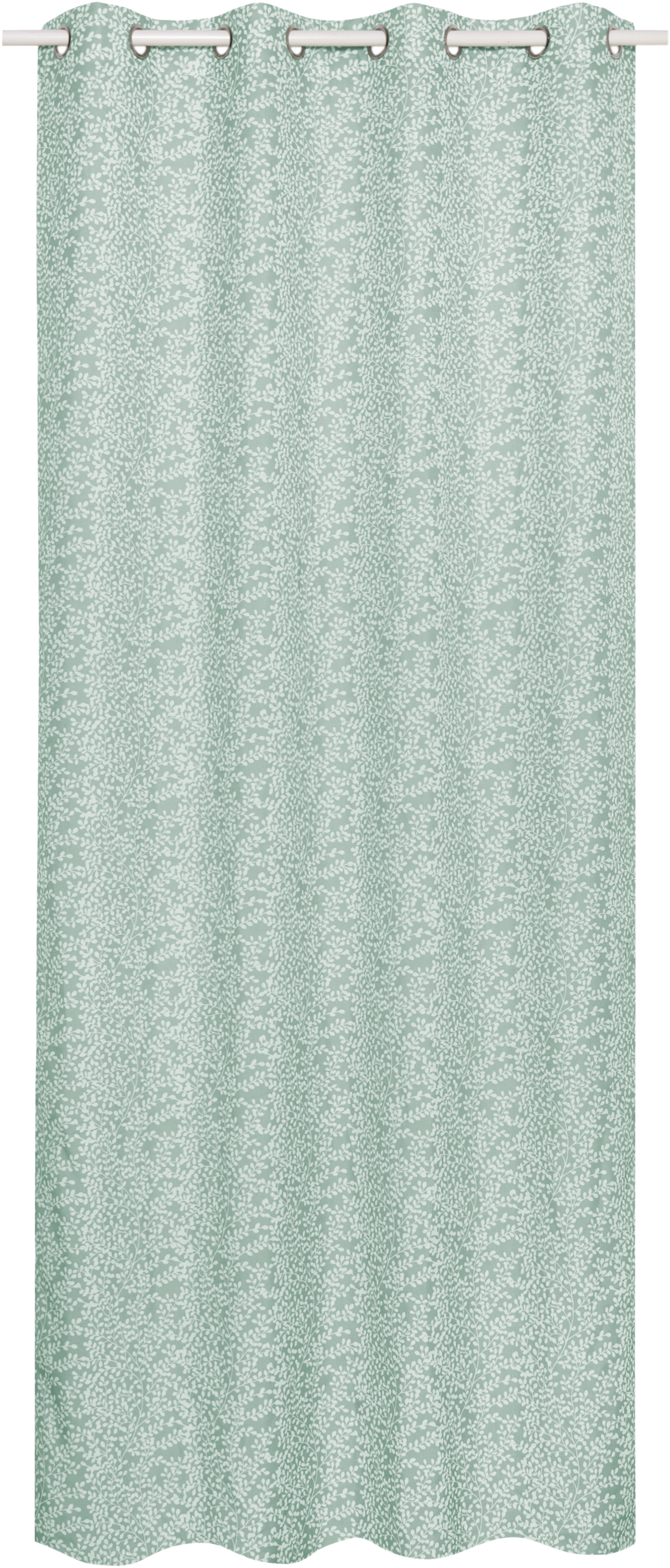 Douceur d'Intérieur, Tenda con occhielli (140 x 280 cm) Piana Salvia, poliestere con stampa metallizzata