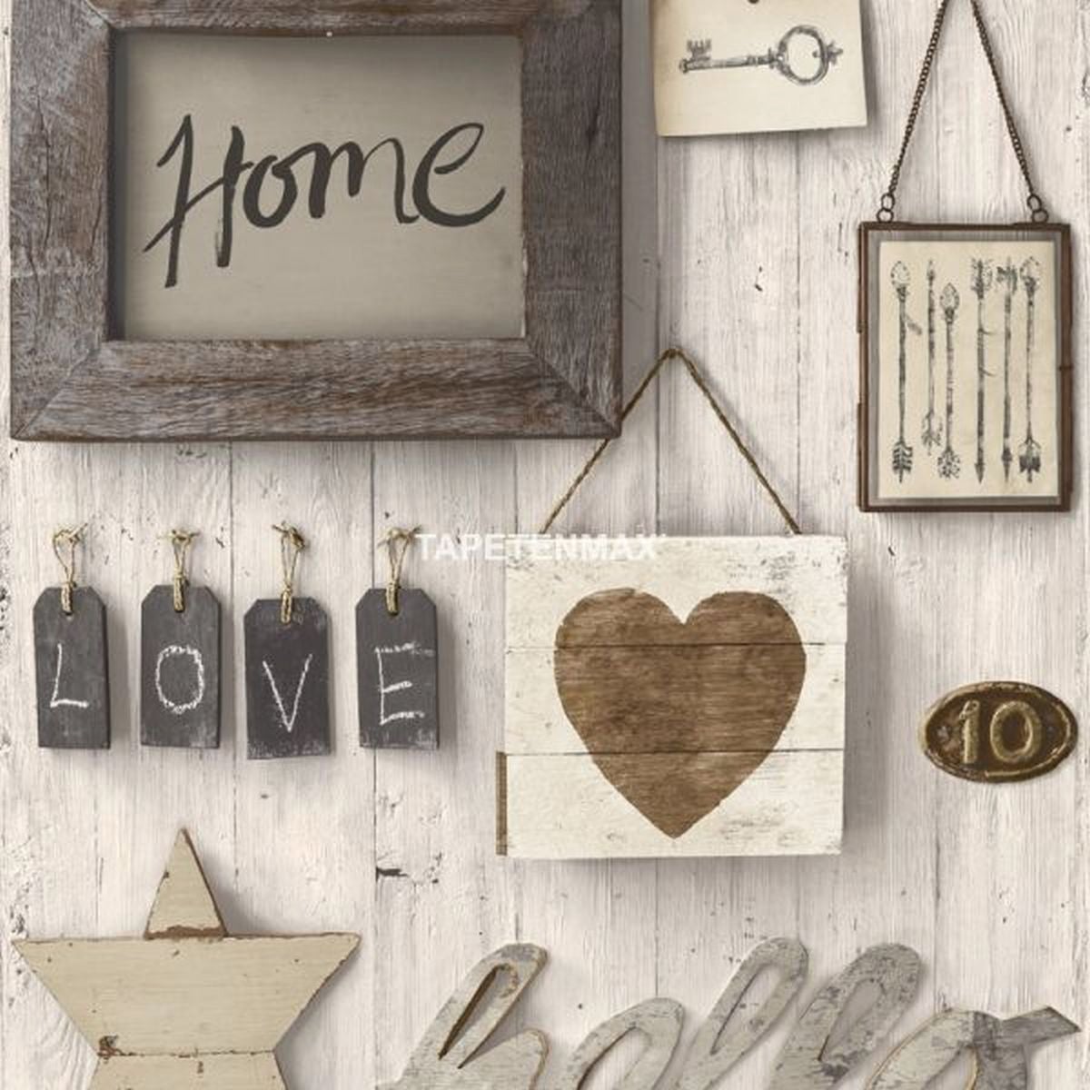 Carta Da Parati Home Sweet Home Grigio 53 Cm X 10 0 M Leroy Merlin