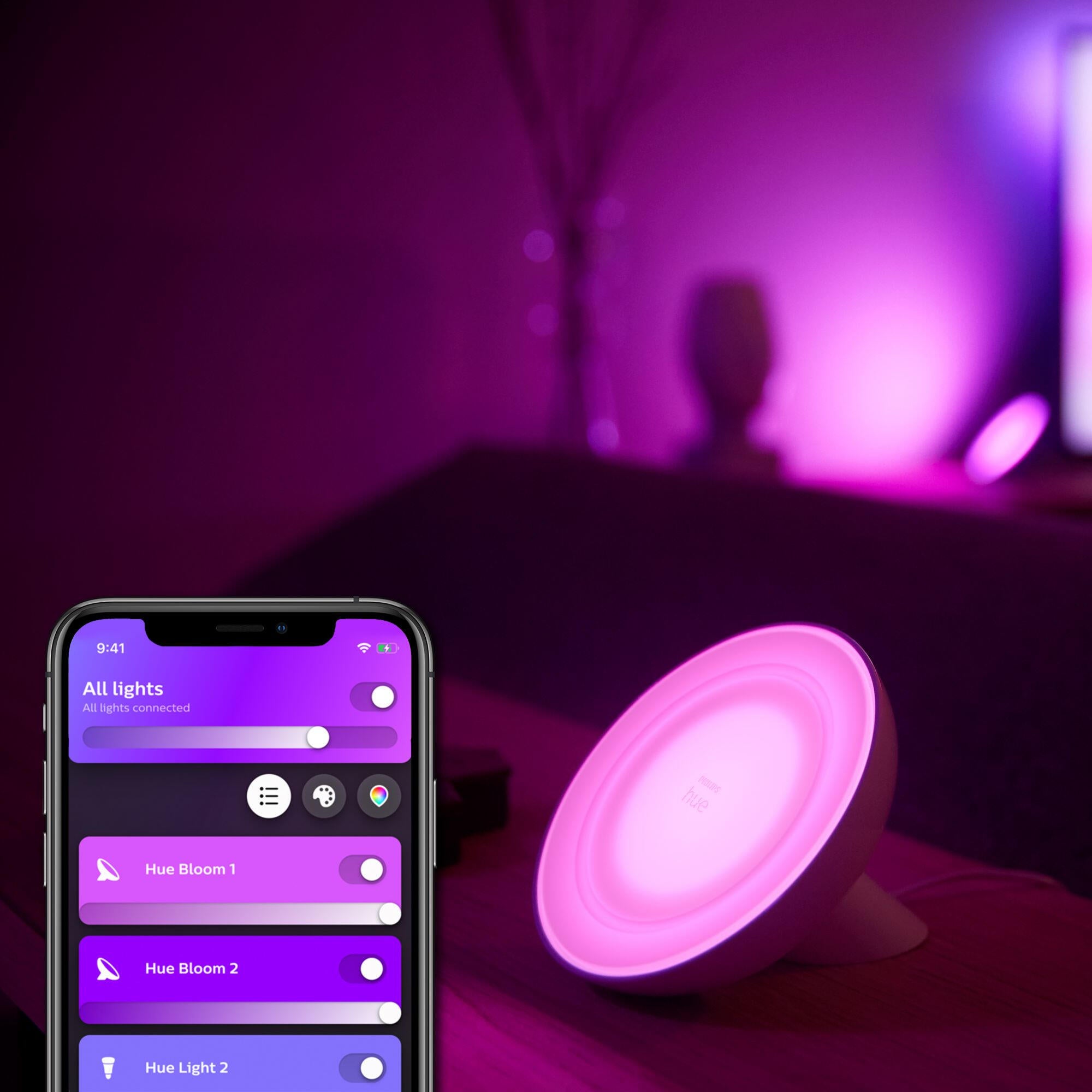Lampada da tavolo cerchi moderna led 17w 3000k bianca dimmerabile - 4C8C