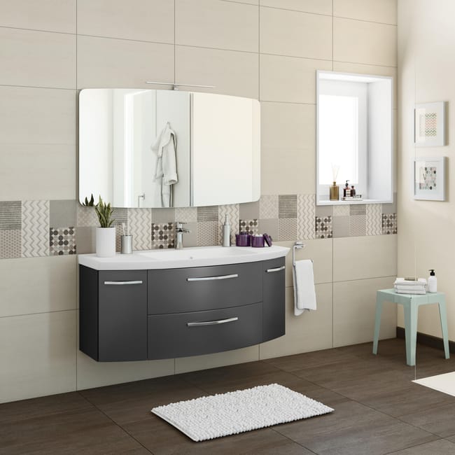 Mobile Bagno Cassca Grigio Ferro L 121 Cm Leroy Merlin Leroy Merlin Bagno Arredo