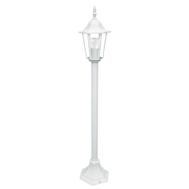 Lampione da giardino Milano H105 cm in alluminio, bianco, E27 1x MAX 60W IP44 INTEC - 1