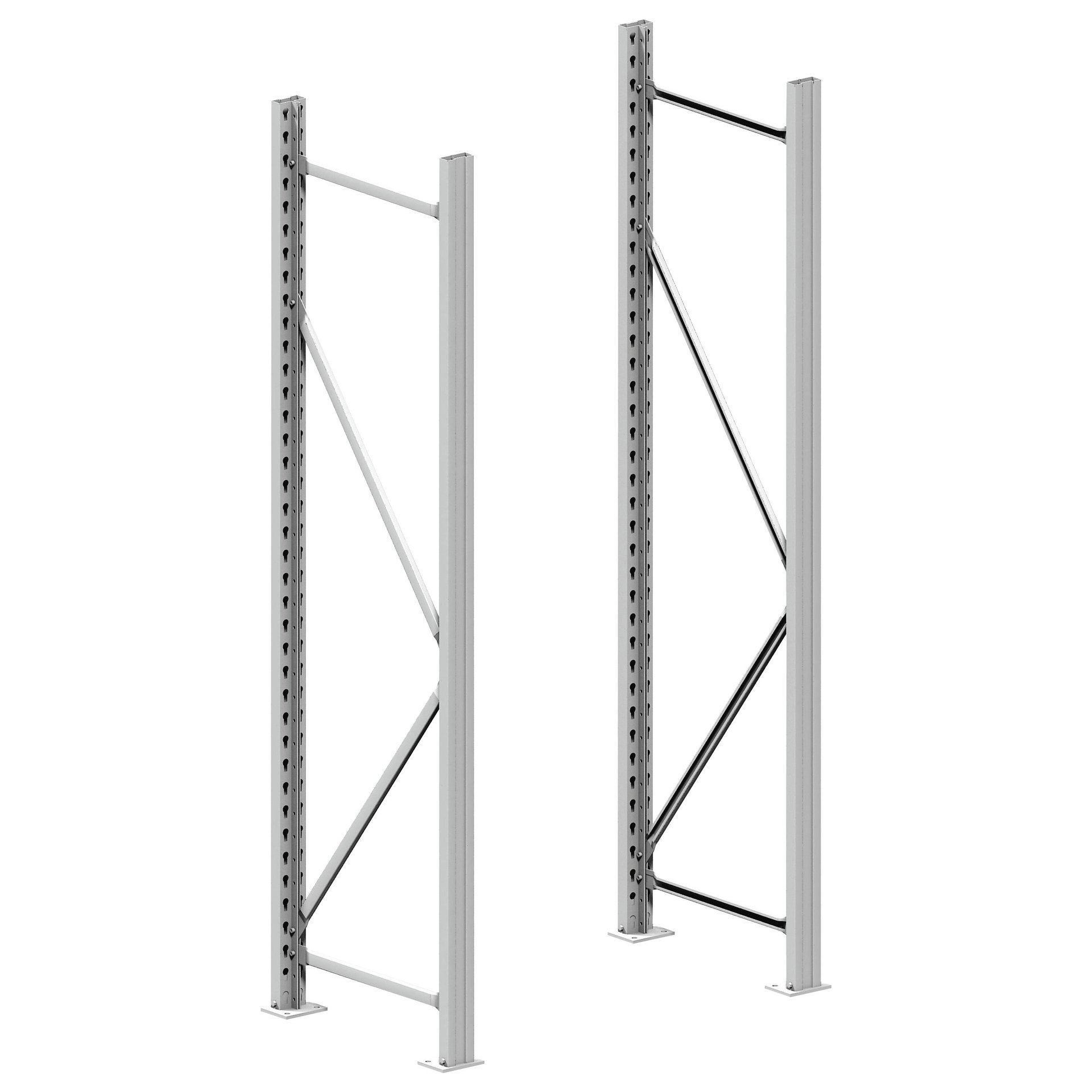 Rack metallo 55 x 195 x 5 cm bianco