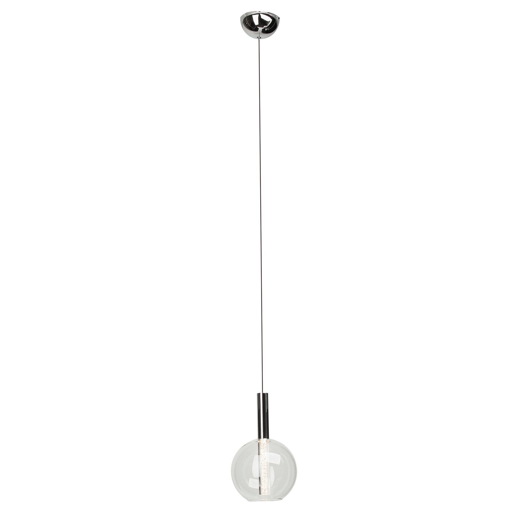 Lampadario Moderno Elegant cromo, in metallo, D. 18 cm, L. 152 cm, BRILLIANT - 1