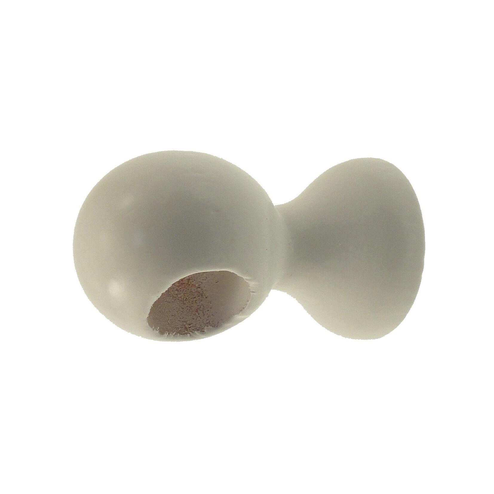 Supporto singolo chiuso Ø11mm Zip in legno bianco laccato 4cm, 2 pz