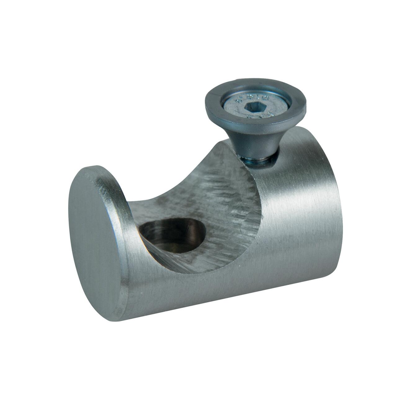Supporto singolo aperto Ø20mm Time in metallo acciaio satinato 4cm, 2 pz
