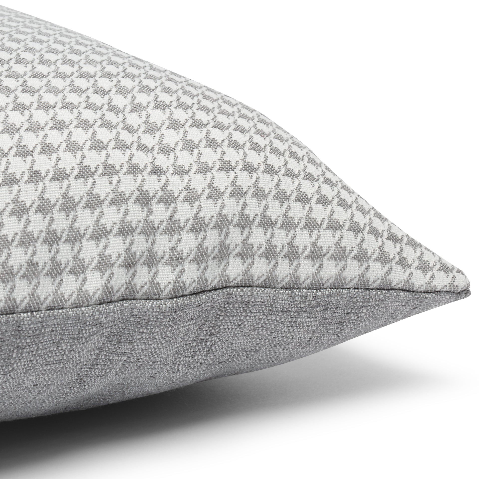 HOMESCAPES Federa per cuscino a pied de poule blu, 100% cotone, 61 x 61
