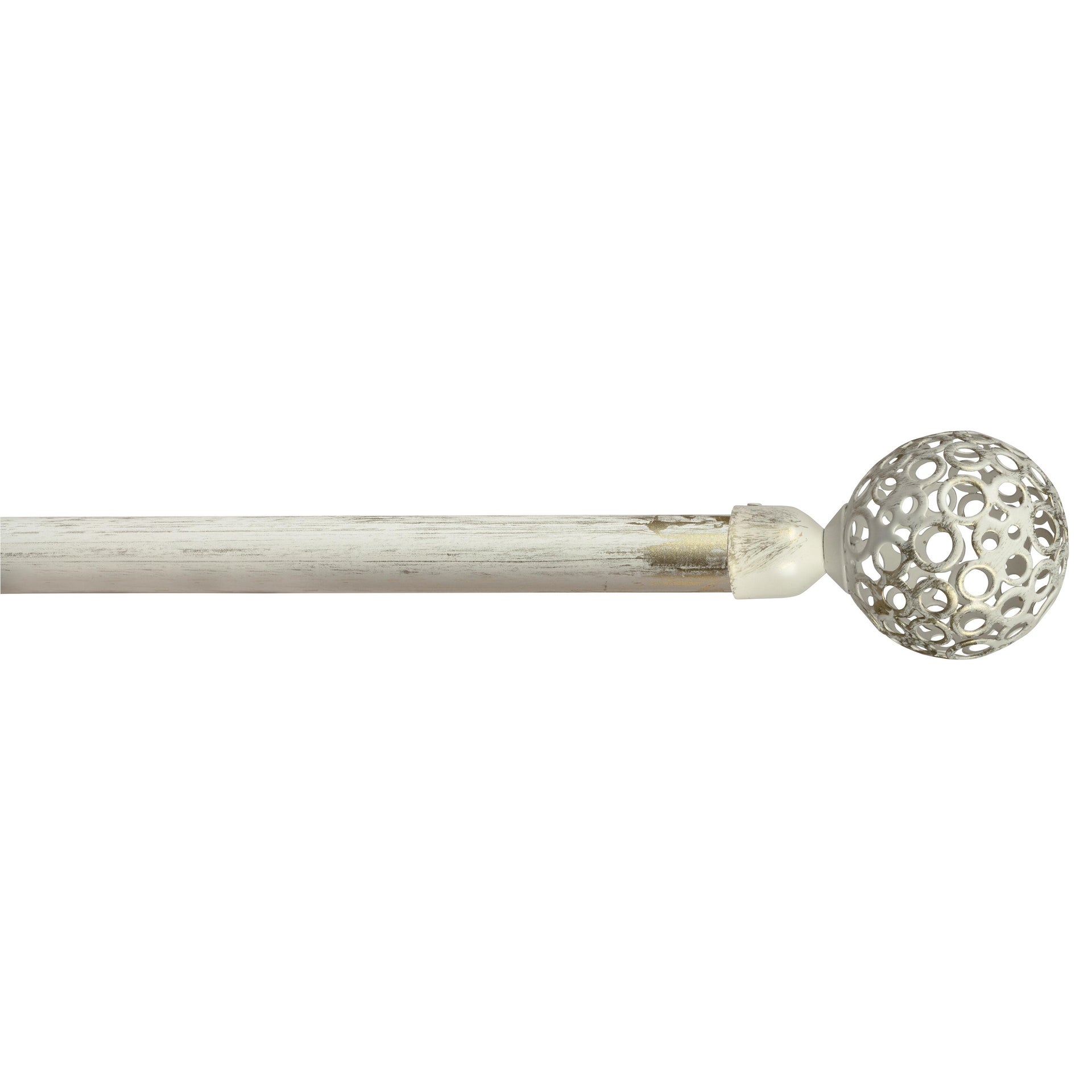 Kit bastone per tenda estensibile Boccia Fiore in metallo Ø 20 mm bianco verniciato da 120 a 210 cm