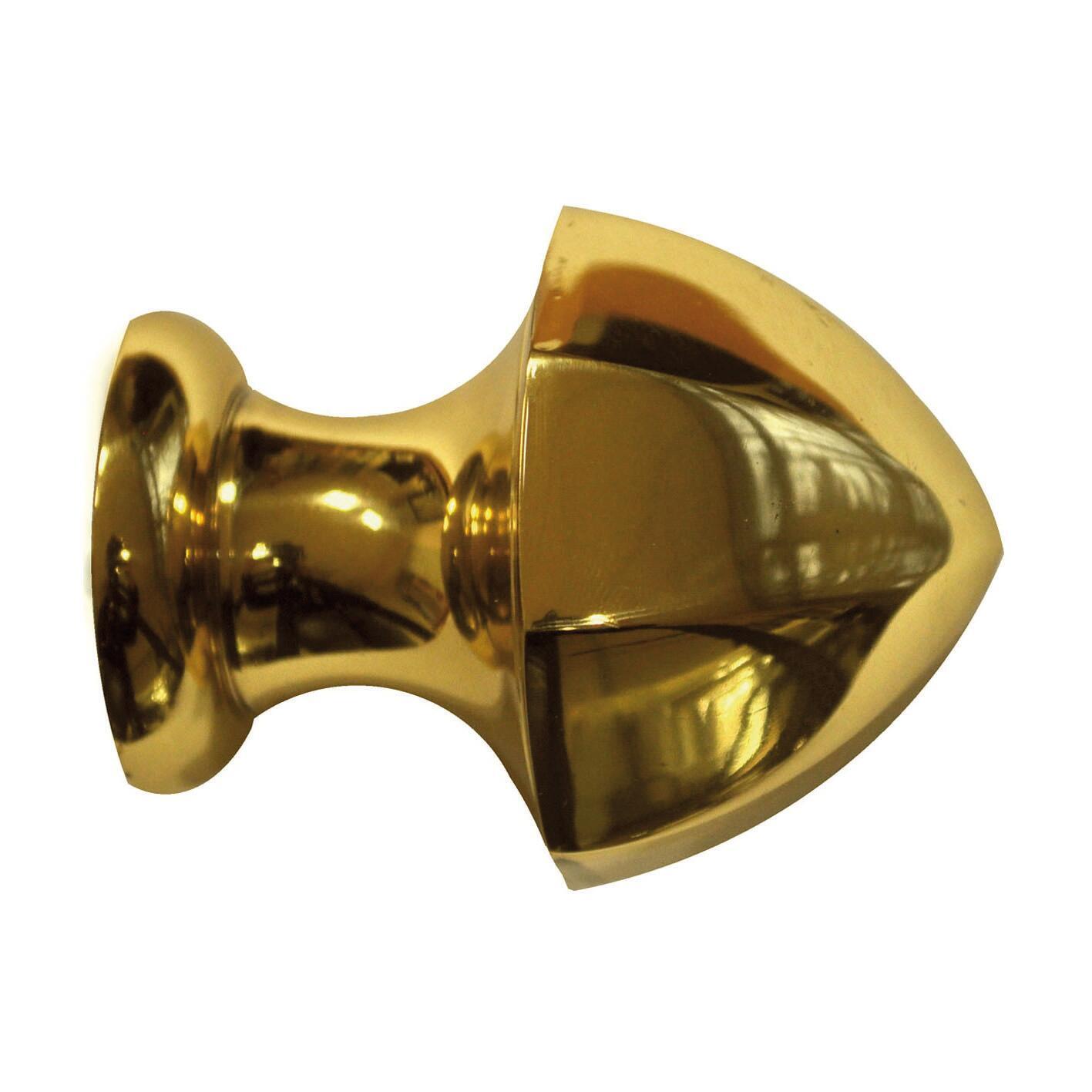 Finale per bastone Volga punta in metallo Ø20mm ottone lucido