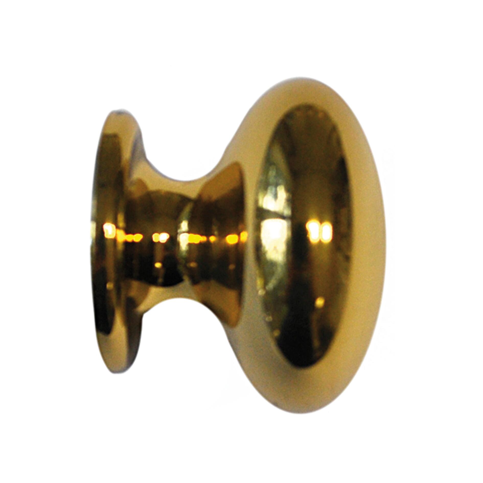 Finale per bastone Volga sfera in metallo Ø20mm ottone lucido