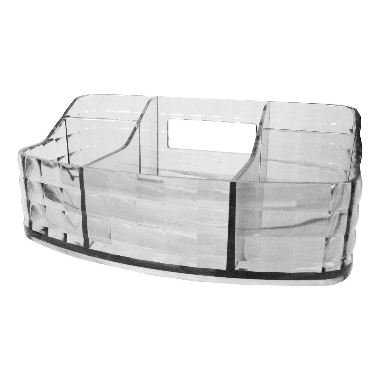 Organizer bagno Glady L 18.5 x H 7.5 cm trasparente