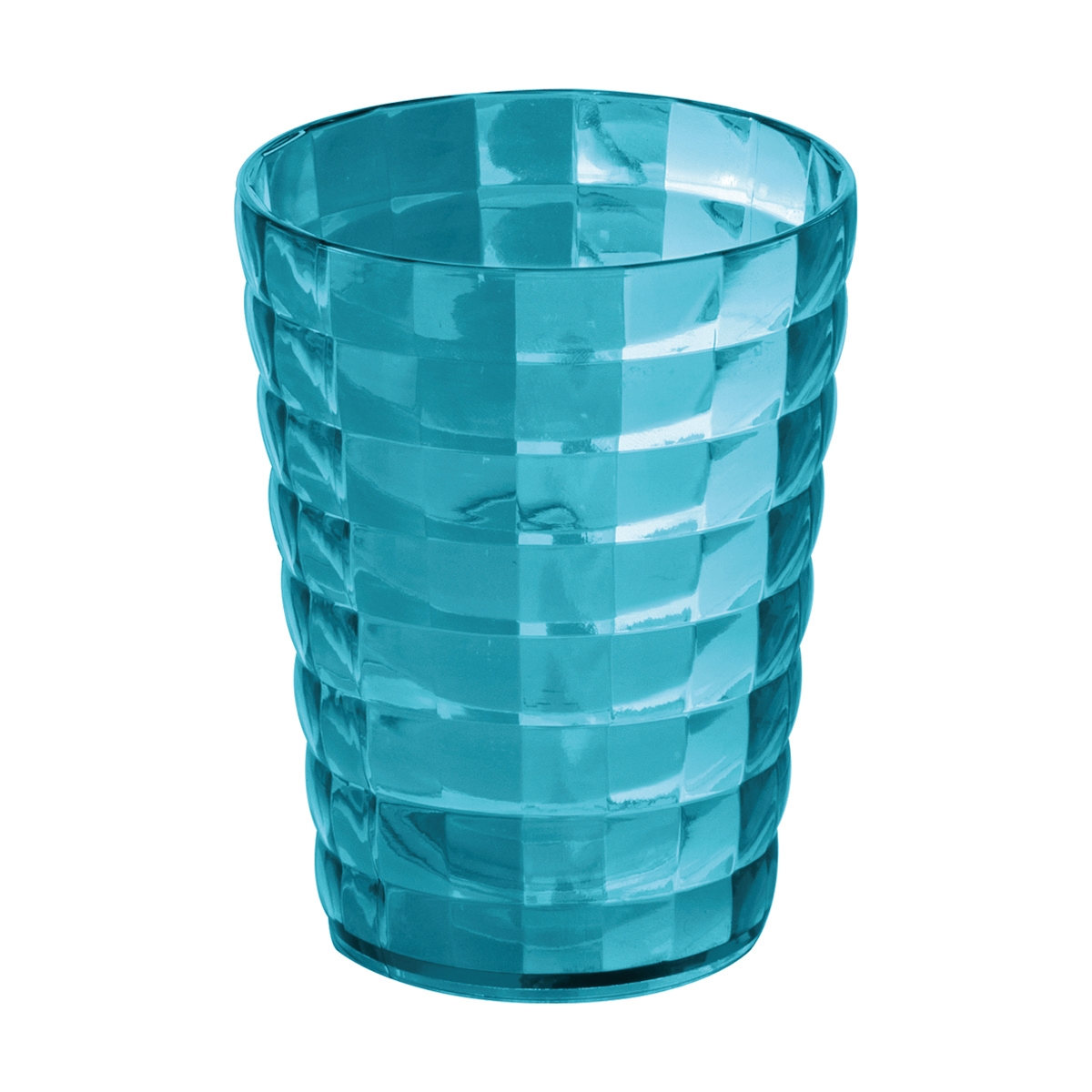 Bicchiere porta spazzolini Glady in plastica azzurro - 1