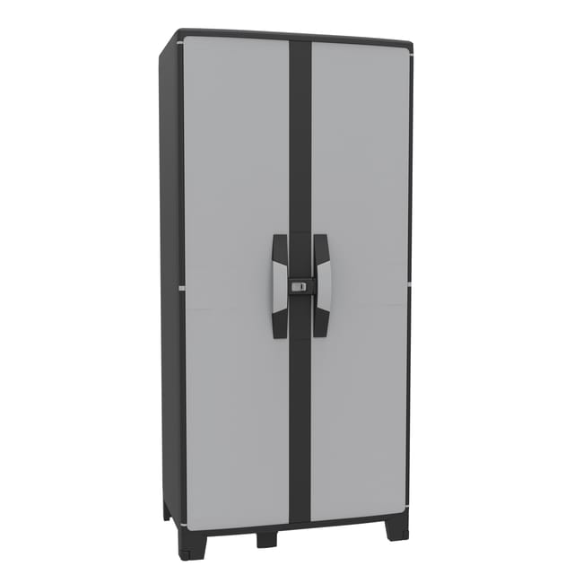 Armadio Xl Spaceo Cool L 85 X P 52 X H 180 Cm Grigio E Nero Leroy Merlin Armadio In Resina Spaceo