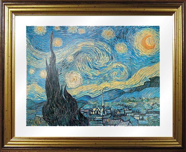 quadro con cornice notte stellata 45 5x55 5 cm leroy merlin