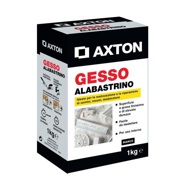 Gesso in polvere AXTON Alabastrino 1 kg bianco - 1