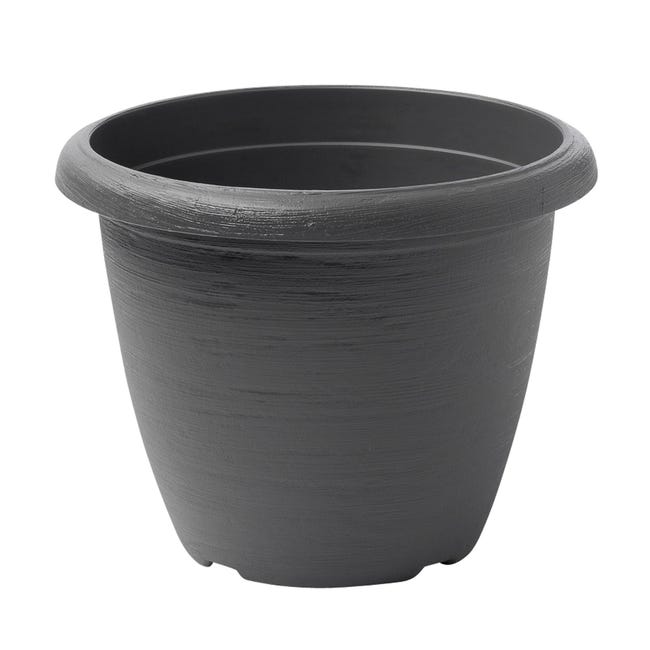 Vaso Campana Terrae in polipropilene colore grigio H 23 cm, Ø 30 cm - 1