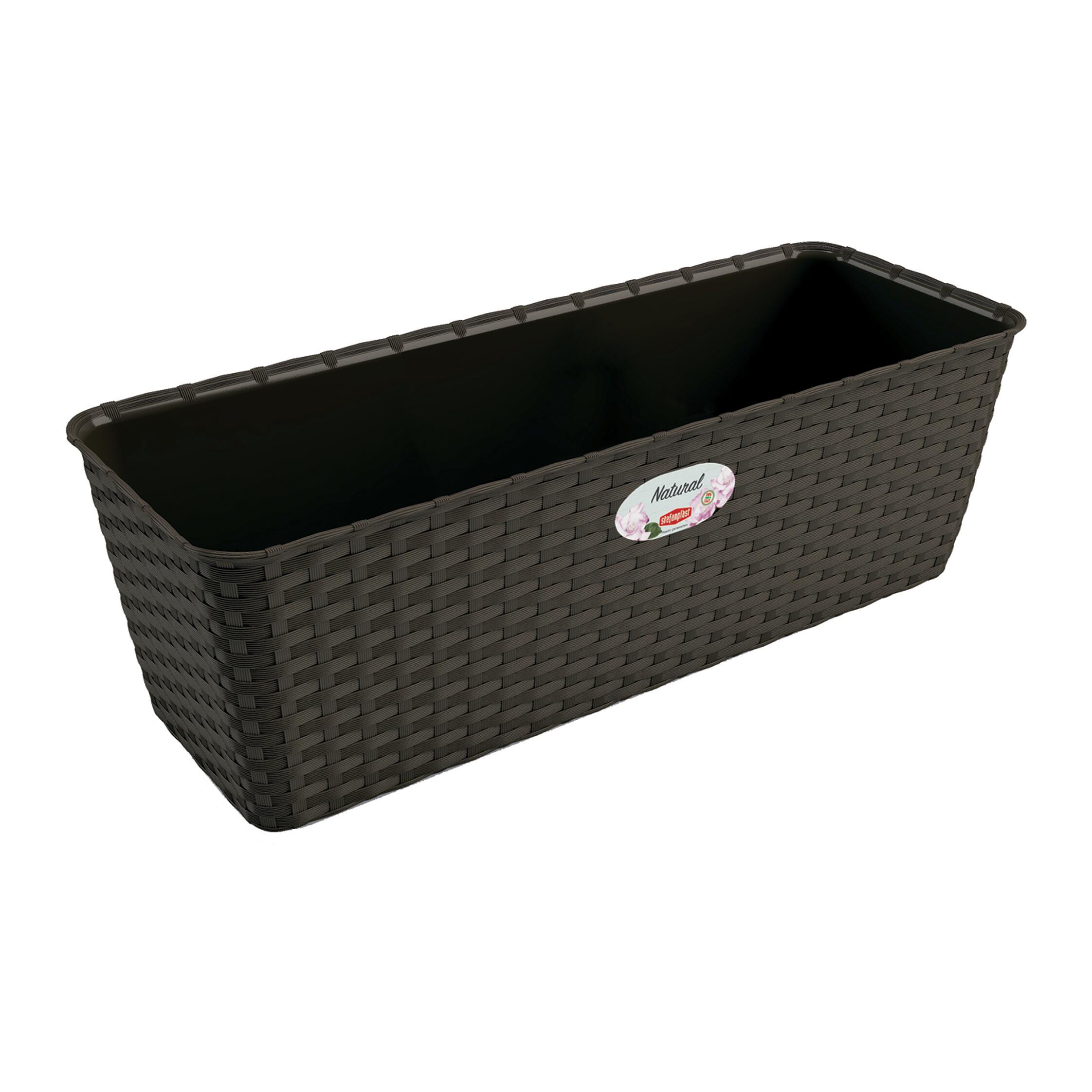 Terra Cassetta Portafiori Crown – Bianca, 39 Cm – Per Balcone E Ringhiera