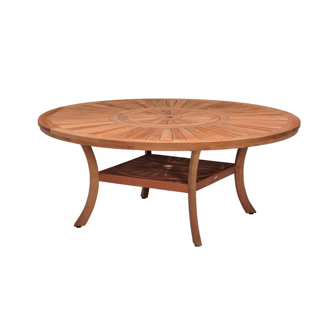 Tavolo da giardino tondo Australia con piano in legno Ø 180 cm