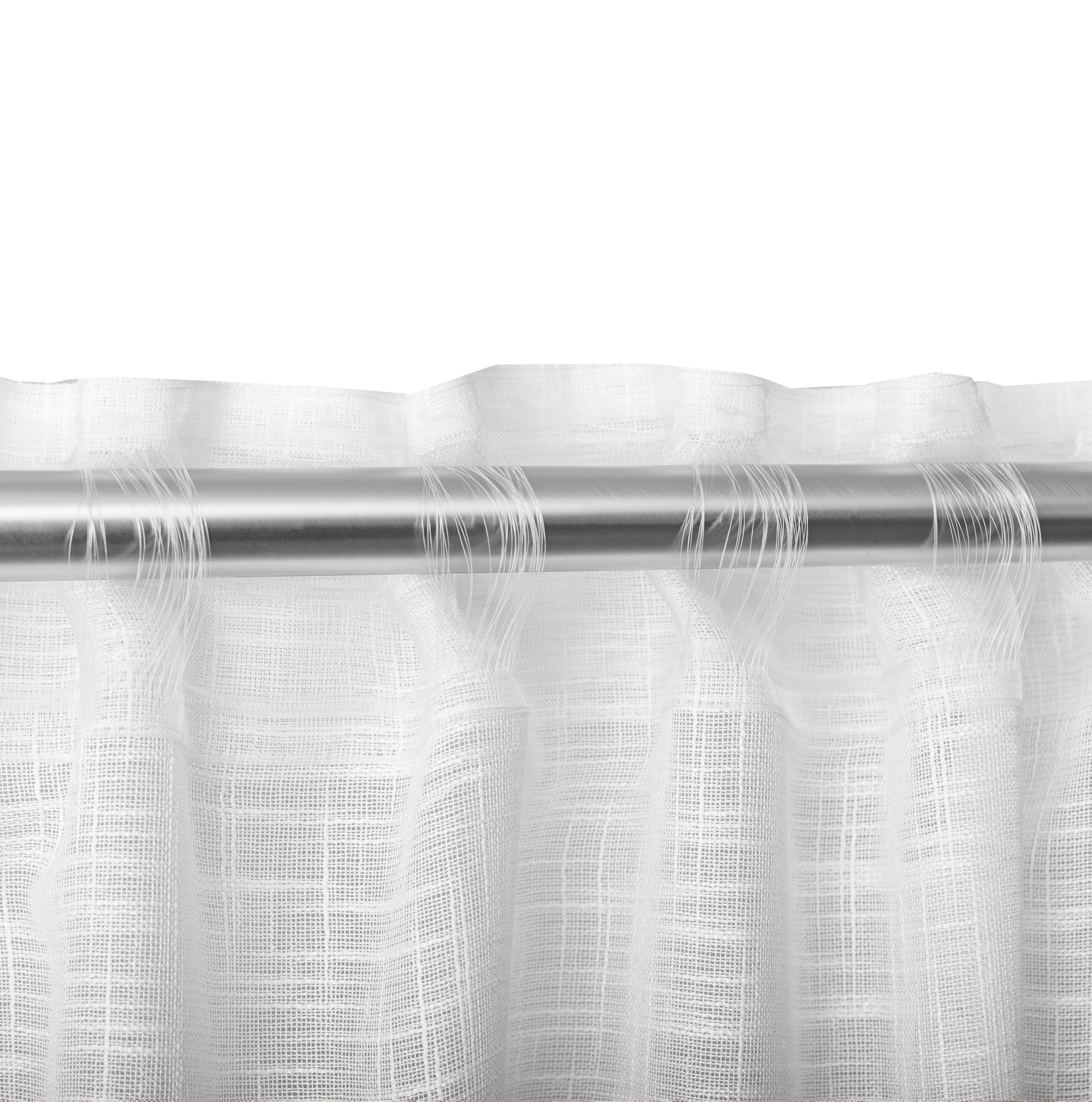 Suzy White Plain Lead Weighted Voile Net Curtain - Sold In Set Sizes - Free Post - Foto 13