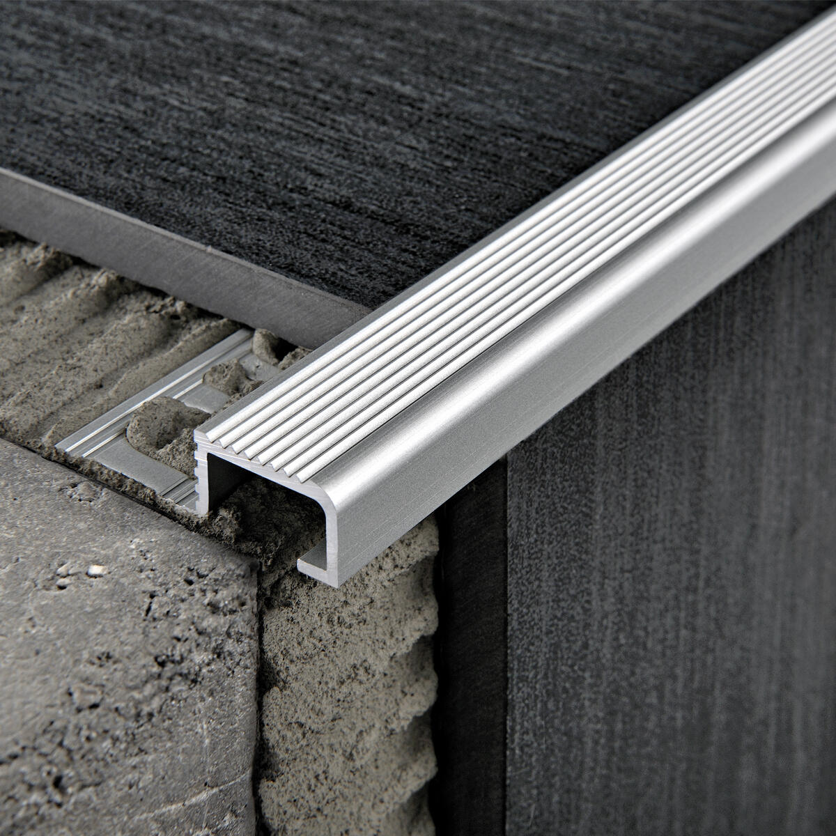 Profilo di finitura in alluminio Probrastep Sp 9 mm L 270 cm argento